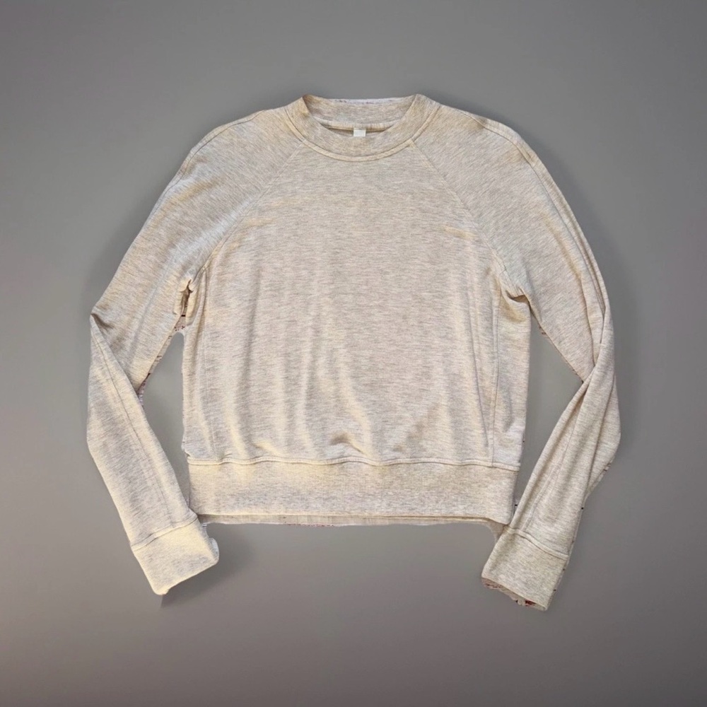 NEW Lululemon Warm Down Crew Sweater Sweatshirt Shirt Top Fleece Modal Heather 4